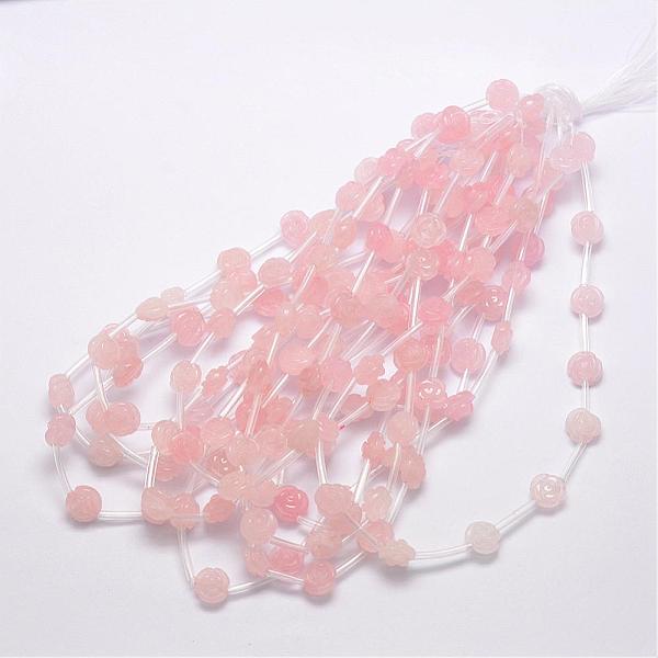 

PandaHall Natural Rose Quartz Beads, Rose, 10x5~9mm, Hole: 1mm Rose Quartz Flower