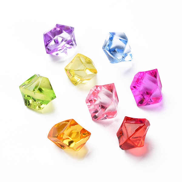 

PandaHall Transparent Acrylic Beads, No Hole/Undrilled, Nuggets, Mixed Color, 14x11x11mm, about 820pcs/500g Acrylic Nuggets Multicolor