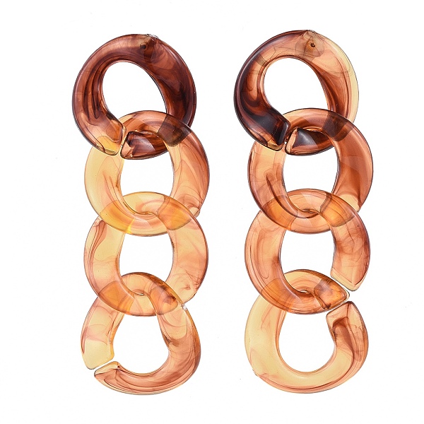 

PandaHall Acrylic Dangle Earrings, with 304 Stainless Steel Stud Earring Findings and Plastic Ear Nuts, Twist, Goldenrod, 67~84mm, Pin..., Gold