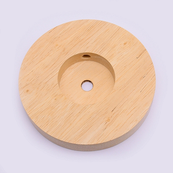 

PandaHall Pine Wood Lampholder Accessories, Flat Round, BurlyWood, 120x20.5mm, Hole: 8mm & 10.5mm, Tray: 50mm Wood Flat Round Orange