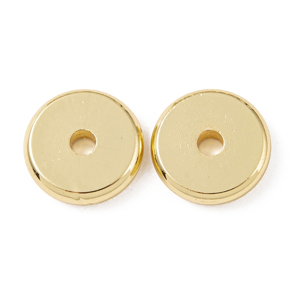 

PandaHall Brass Beads, Cadmium Free & Lead Free, Long-Lasting Plated, Disc, Real 18K Gold Plated, 10x2mm, Hole: 1.6mm Brass Disc