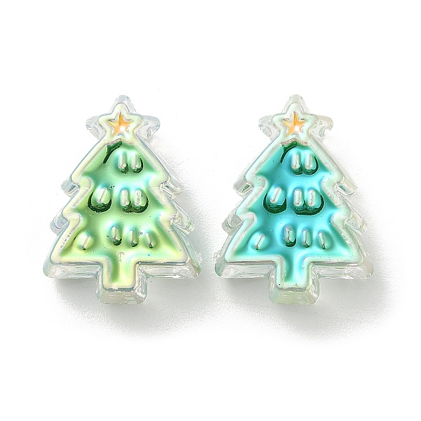

PandaHall UV Plating Acrylic Beads, with Enamel, Iridescent, Christmas Decorations Theme, Christmas Tree, 23x17x8.5mm, Hole: 3.5mm Acrylic...