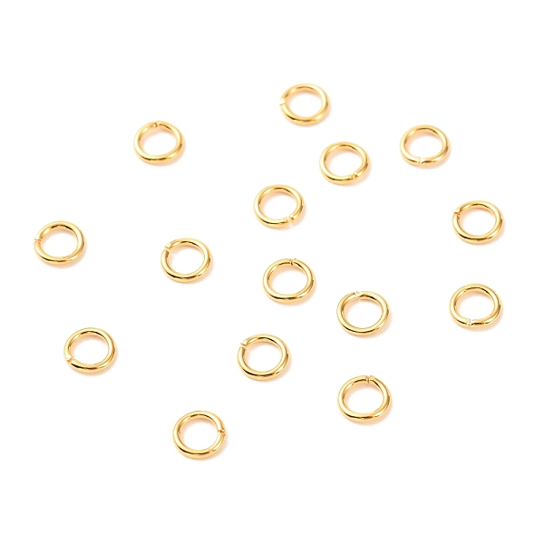

PandaHall Brass Open Jump Rings, Long-Lasting Plated, Round Ring, Real 18K Gold Plated, 21 Gauge, 4.5x0.7mm, Inner Diameter: 3.1mm Brass