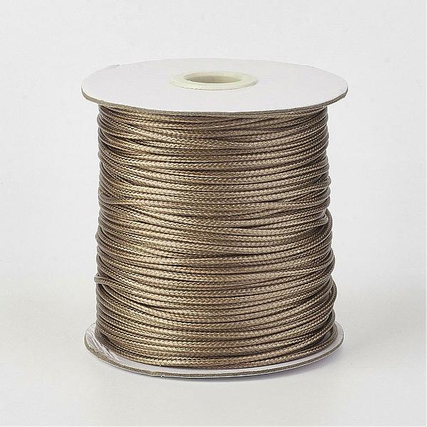 

PandaHall Eco-Friendly Korean Waxed Polyester Cord, Tan, 2mm, about 90yards/roll(80m/roll) Waxed Polyester Cord Round Orange