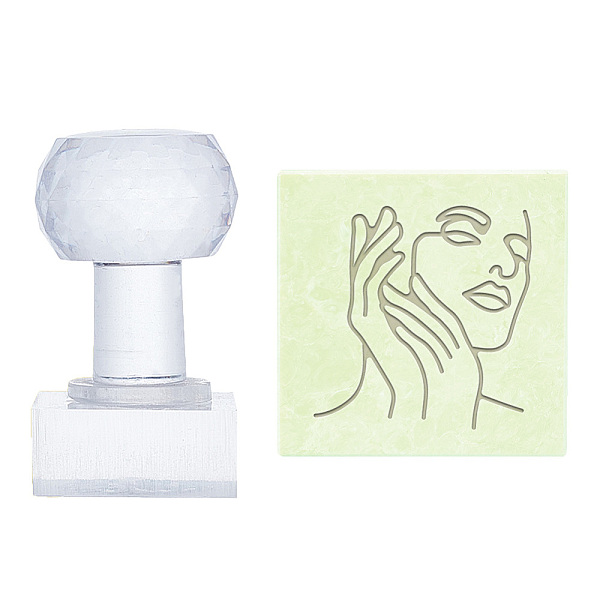 

PandaHall Clear Acrylic Soap Stamps, DIY Soap Molds Supplies, Rectangle, Human, 60x36x38mm, Pattern: 33x35mm Acrylic Human Clear