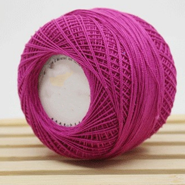 

PandaHall 45g Cotton Size 8 Crochet Threads, Embroidery Floss, Yarn for Lace Hand Knitting, Medium Violet Red, 1mm Cotton