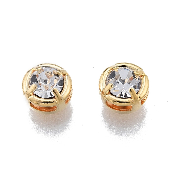 

PandaHall Brass Micro Pave Clear Cubic Zirconia Beads, Flat Round, Real 18K Gold Plated, 7.3x5mm, Hole: 1.3x3.6mm Brass+Cubic Zirconia Flat...