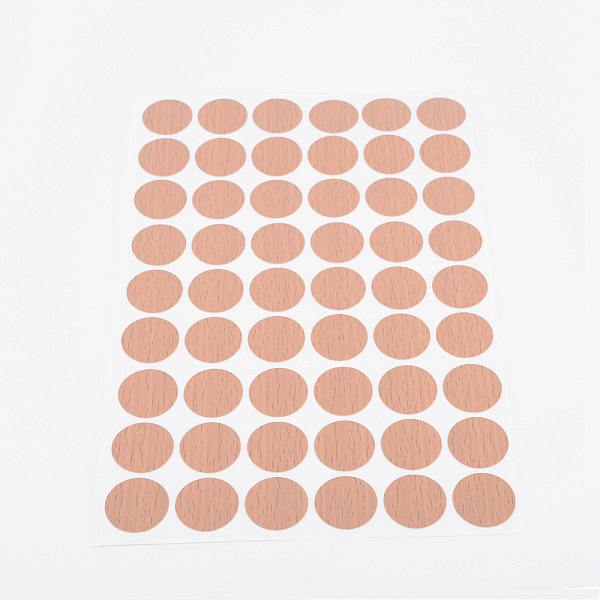 

PandaHall PVC Stickers, Screw Hole Covered Stickers, Round, PeachPuff, 213x143x0.4mm, Stickers: 21mm, 54pcs/sheet Plastic Others Brown