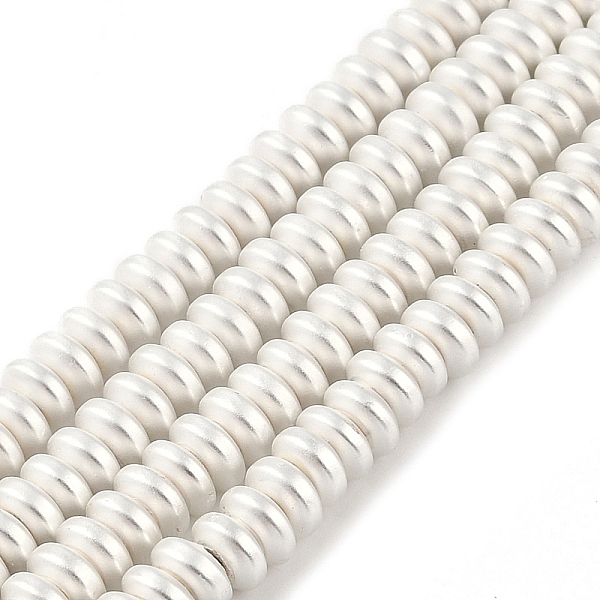

PandaHall Electroplated Synthetic Non-Magnetic Hematite Beads Strands, Rondelle, Silver Plated, 3x6x3mm, Hole: 1.4mm, about 190pcs/strand...