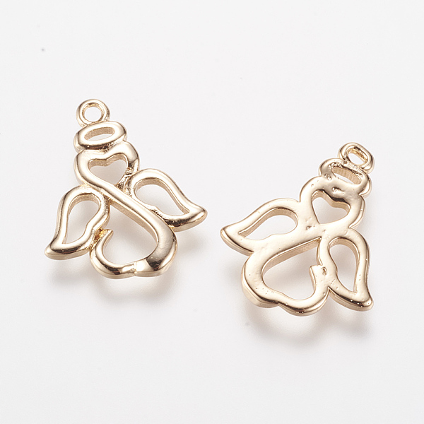

PandaHall Brass Pendants, Angel, Light Gold, 16x14x2mm, Hole: 1mm Brass Angel & Fairy