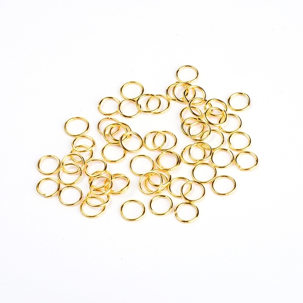 

PandaHall Iron Jump Rings, Open Jump Rings, Golden, 8x1mm, Inner Diameter: 6mm, 200~230Pcs/Set Iron Ring