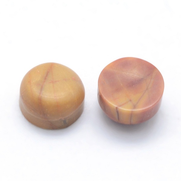 

PandaHall Natural Polychrome Jasper/Picasso Stone/Picasso Jasper Cabochons, Half Round, 4x2~4mm Picasso Jasper Half Round
