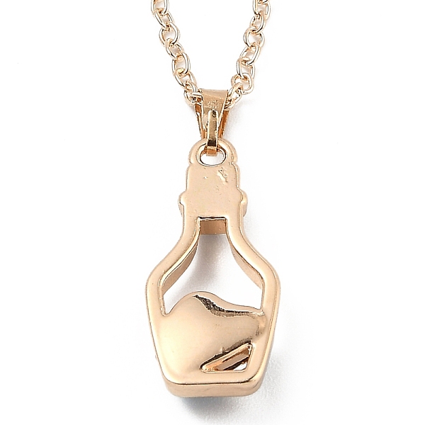 

PandaHall Alloy Resin Pendant Necklaces, with Cable Chains, Bottle with Heart, Light Gold, Turquoise, 16.73 inch(42.5cm) Resin Green