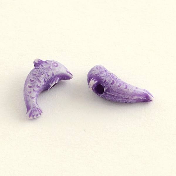 

PandaHall Craft Style Acrylic Beads, Dolphin, Mixed Color, 12x7x4mm, Hole: 2mm, about 3300pcs/500g Acrylic Dolphin Multicolor