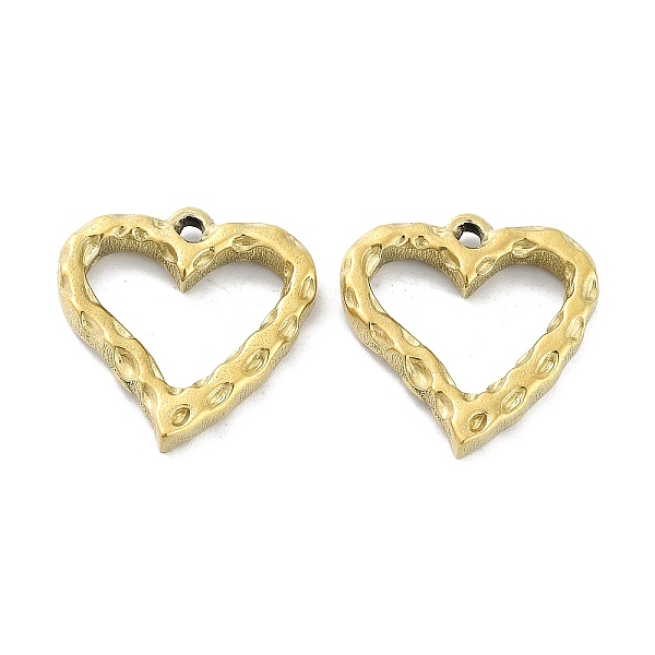 

PandaHall Ion Plating(IP) 316L Surgical Stainless Steel Pendants, Heart Charm, Real 18K Gold Plated, 21x20x3.5mm, Hole: 2mm 316L Surgical...