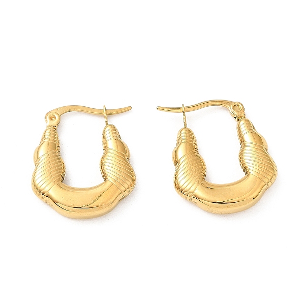 

PandaHall Ion Plating(IP) 304 Stainless Steel Hoop Earrings, Teardrop, Golden, 22x18.5x4mm 304 Stainless Steel Teardrop