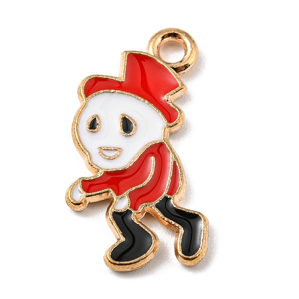 

PandaHall Alloy Enamel Pendants, Halloween Theme, Light Gold, Skull, 19x10.5x1.5mm, Hole: 1.5mm Alloy+Enamel Skull Red