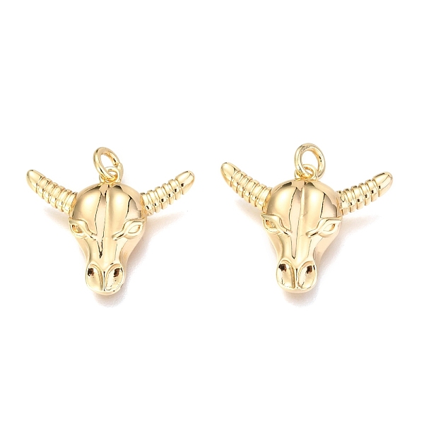 

PandaHall Brass Pendants, OX-Head, Real 18K Gold Plated, 18x22x4mm, Hole: 3mm Brass Others