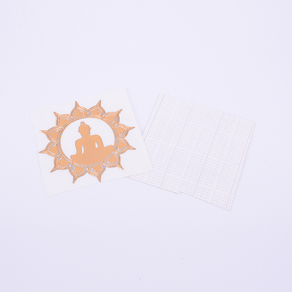 

PandaHall Self Adhesive Brass Stickers, Scrapbooking Stickers, for Epoxy Resin Crafts, Golden, Chakra Theme, 40.5x40x0.1mm Metal Others