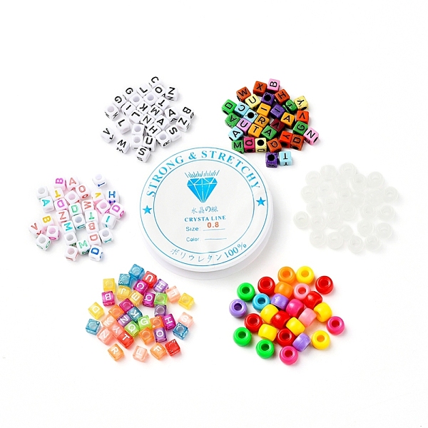 

PandaHall DIY Bracelet Jewelry Making Kits, Including 200Pcs Luminous Resin European Beads and 1250Pcs Acrylic Beads and Clear Elastic..., Multicolor