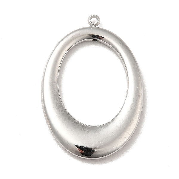 

PandaHall 304 Stainless Steel Pendants, Oval Ring Charms, Stainless Steel Color, 29x19.5x3mm, Hole: 1.4mm 304 Stainless Steel Oval