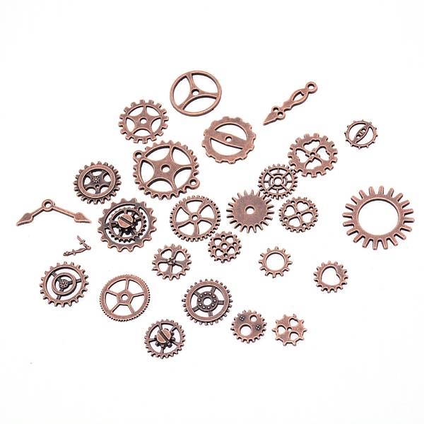 

PandaHall Alloy Cabochons, UV Epoxy Resin Supplies Filling Accessories, for Jewelry Making, Gearwheel & Pointer, Mix Shape, Cadmium Free &...