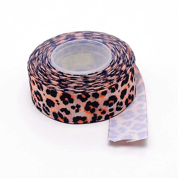 

PandaHall Polyester Ribbon, Leopard Print Theme Pattern, for Gift Wrapping, Floral Bows Crafts Decoration, Coral, 1 inch(25mm), about..., Red