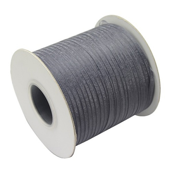 

PandaHall Polyester Organza Ribbon, Gray, 1/8 inch(3mm), 800yards/roll(731.52m/roll) Polyester None Gray