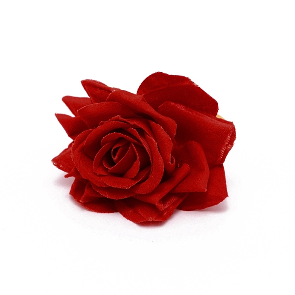 

PandaHall Alloy Napkin Rings, with Plastic Artificial Rose Flower, Napkin Holder Adornment, Restaurant Daily Accessories, Matte, FireBrick..., Red