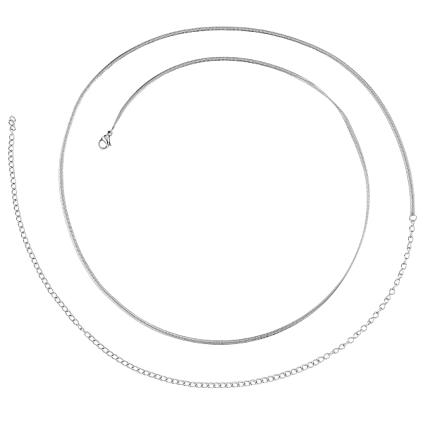 

PandaHall Simple Long Chain Necklace Stainless Steel Sweater Necklace Adjustable Chain Necklace Bold Snake Chain Necklace Trendy Statement...