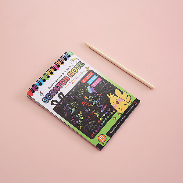 Scratch Rainbow Painting Art Spiral Notebook