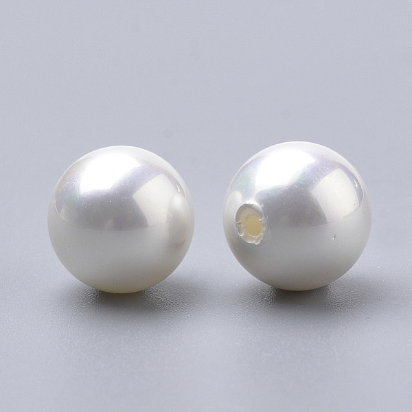 

PandaHall Shell Pearl Beads, Half Drilled, Round, Creamy White, 6mm, Half Hole: 1mm Shell Pearl Round