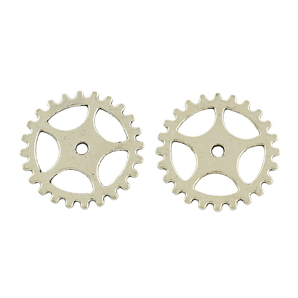 

PandaHall Steampunk Theme Tibetan Style Alloy Gear Cog Pendants, Lead Free & Cadmium Free & Nickel Free, Antique Silver, 25x1mm, Hole: 2mm...