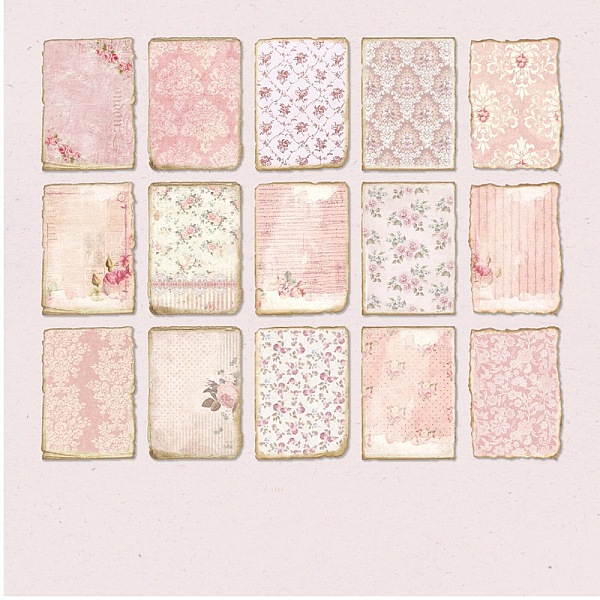 

PandaHall 30 Sheets Vintage Flower Scrapbook Paper Pads, for DIY Album Scrapbook, Greeting Card, Background Paper, Rectangle, Pink...