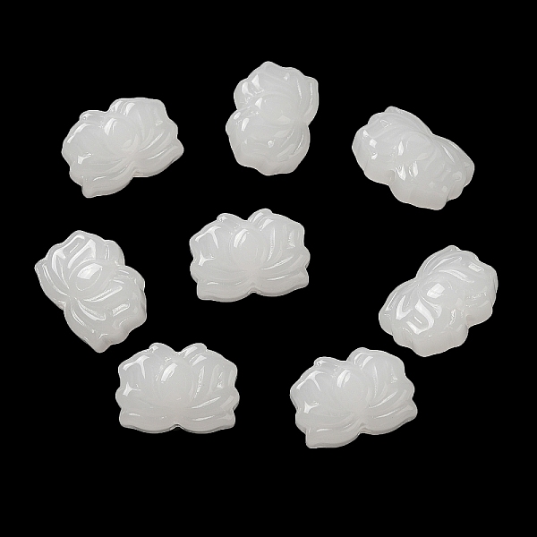 

PandaHall Handmade Lampwork Beads, Flower, White, 10.5x14.5x6.5mm, Hole: 1.5mm Lampwork Flower White
