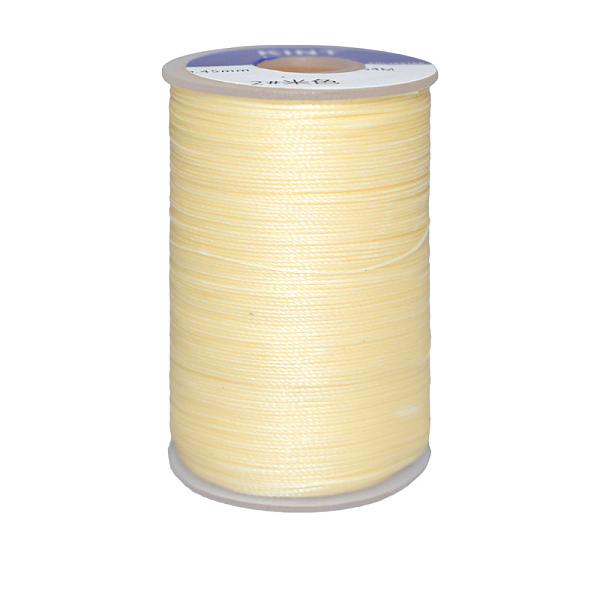 

PandaHall Waxed Polyester Cord, 3-Ply, Bisque, 0.45mm, about 59.05 yards(54m)/roll Waxed Polyester Cord Round Orange