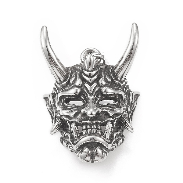 

PandaHall 304 Stainless Steel Pendants, Evil Charm, Antique Silver, 39x27x22mm, Hole: 4x7mm 304 Stainless Steel Others