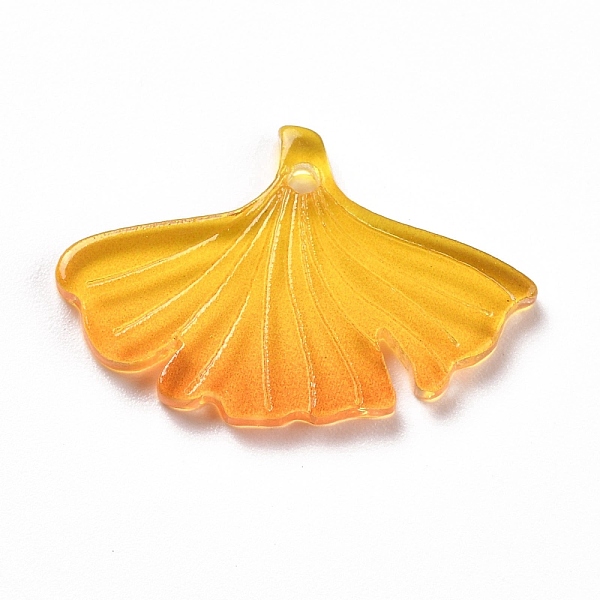

PandaHall Acrylic Pendants, Ginkgo Leaf, 14x22x2mm, Hole: 1.2mm Acrylic Leaf