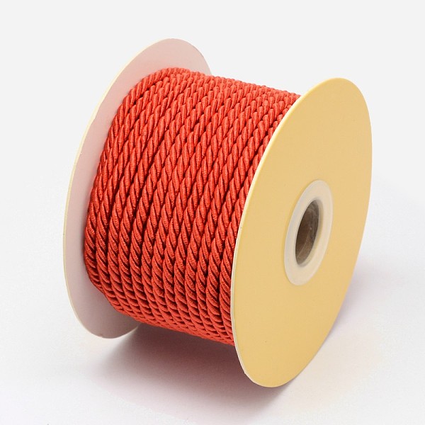 

PandaHall Nylon Threads, Milan Cords/Twisted Cords, Red, 3mm, about 21.87 yards(20m)/roll Nylon Red