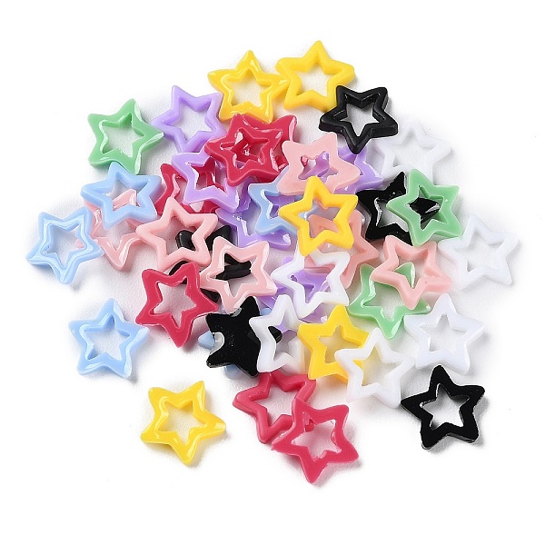 

PandaHall Opaque Resin Cabochons, Star, Mixed Color, 7.5x8x1mm Resin Star Multicolor