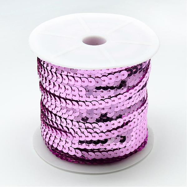 

PandaHall Plastic Paillette Beads, Sequins Beads, Ornament Accessories, Flat Round, Plum, 6mm, about 100yards/roll Plastic Flat Round Purple