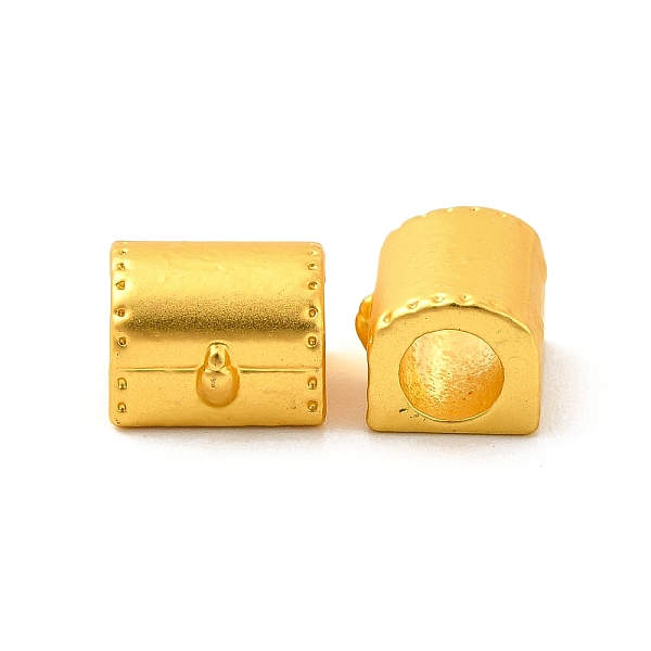 

PandaHall Rack Plating Alloy European Beads, Large Hole Beads, Lead Free & Cadmium Free & Nickel Free, Suitcase Box, Matte Gold Color...
