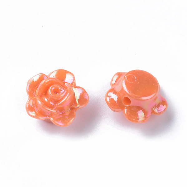 

PandaHall Opaque Acrylic Beads, AB Color Plated, Flower, Mixed Color, 12x7mm, Hole: 1.6mm, about 1300pcs/500g Acrylic Flower Multicolor