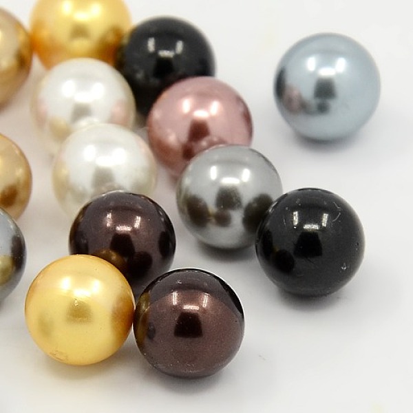 

PandaHall Shell Pearl Beads, No Hole, Round, Mixed Color, 12mm Shell Pearl Round Multicolor