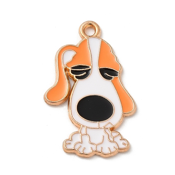 

PandaHall Alloy Pendant, with Enamel, Dog Charm, Dark Orange, 25.5x16x1.3mm, Hole: 1.6mm Alloy+Enamel Dog