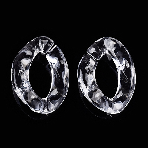 

PandaHall Transparent Acrylic Linking Rings, Quick Link Connectors, for Curb Chains Making, Twist, Clear, 23x17x4mm, Inner Diameter...