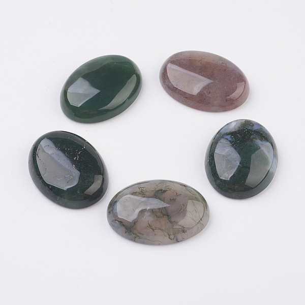 

PandaHall Natural Indian Agate Flat Back Cabochons, Oval, 40x30x8.5mm Indian Agate Oval