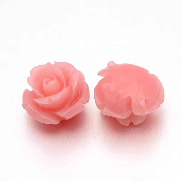 

PandaHall Synthetic Coral Beads, Flower, Nice For Jewelry DIY Making, Dyed, Pink, about 11mm wide, 11mm long, 8mm thick, hole: 0.5mm...