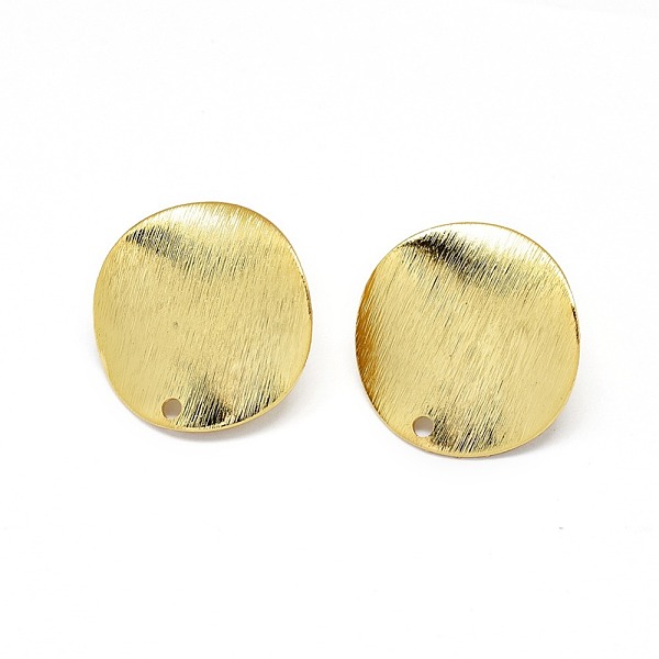 

PandaHall Brass Stud Earrings Findings, with Loop, Cadmium Free & Nickel Free & Lead Free, Long-Lasting Plated, Flat Round, Real 18K Gold...