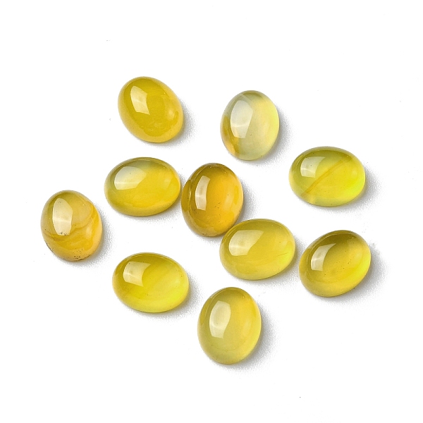 

PandaHall Natural Yellow Agate Cabochons, Oval, 10x8x4.5mm Yellow Agate Oval